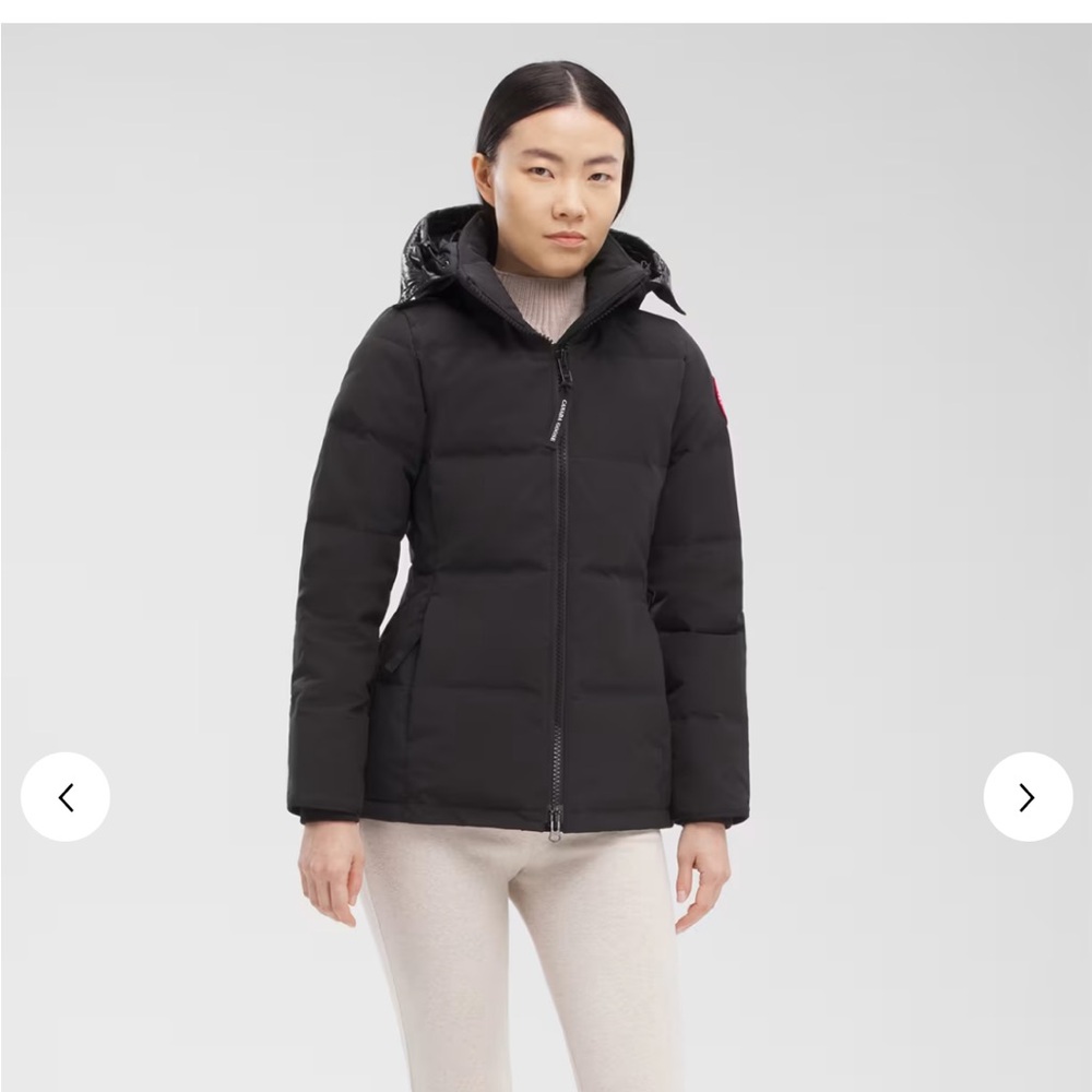 Canada Goose Black Hooded Puffer Jacket
